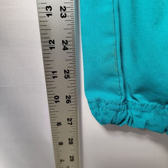 Certainty Turquoise Scrub Pants Straight Leg Drawstring Cargo Pockets Size S - Picture 10 of 11